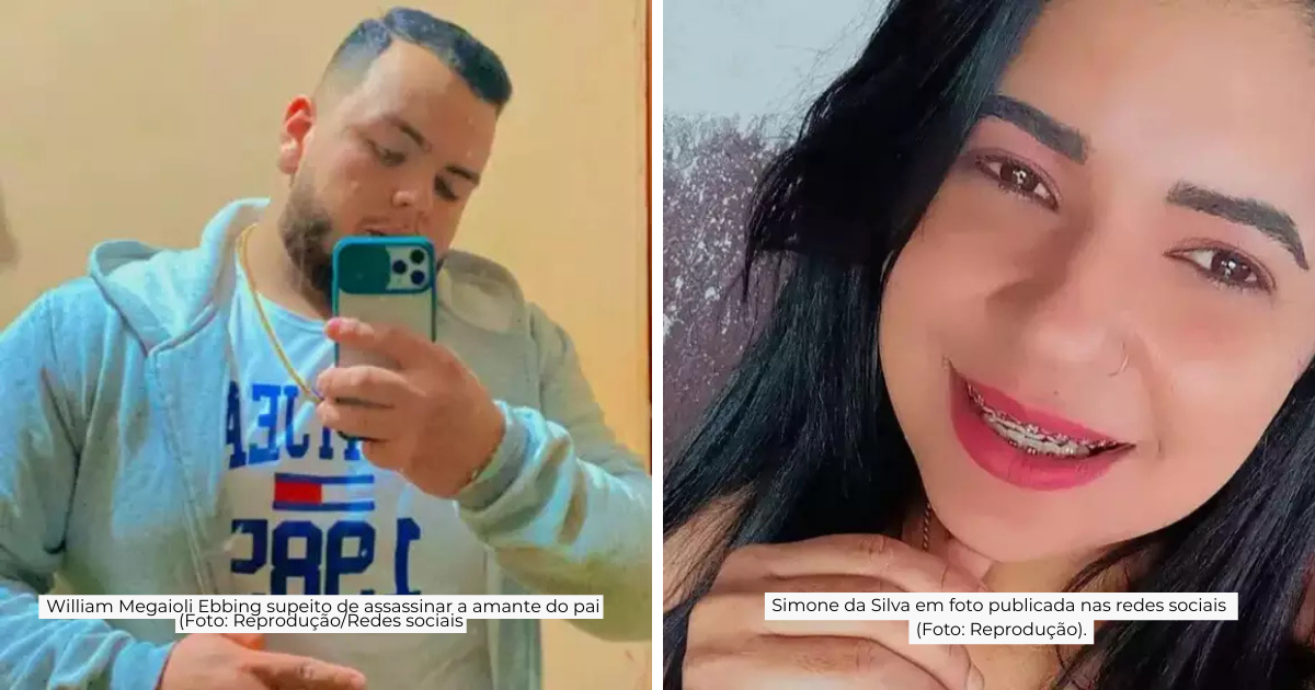 Simone da Silva foi vítima de feminicídio em Itaquiraí, MS. William Megaioli Ebbing, filho do companheiro da vítima, confessou o crime e se entregou à polícia.