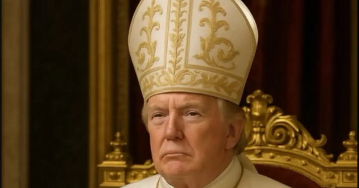 Casa Branca republica imagem de Trump vestido como papa gerada por IA e provoca indignação global dias antes do conclave que elegerá novo pontífice.