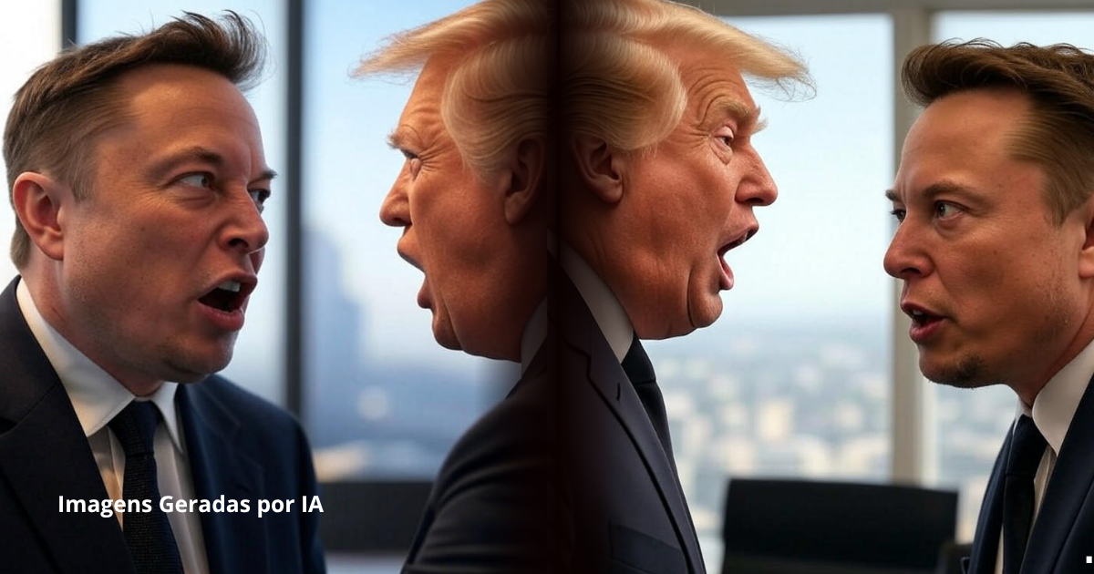 Tesla perde US$ 152 bilhões após Elon Musk e Donald Trump romperem publicamente. Briga política derruba ações e abala contratos governamentais.