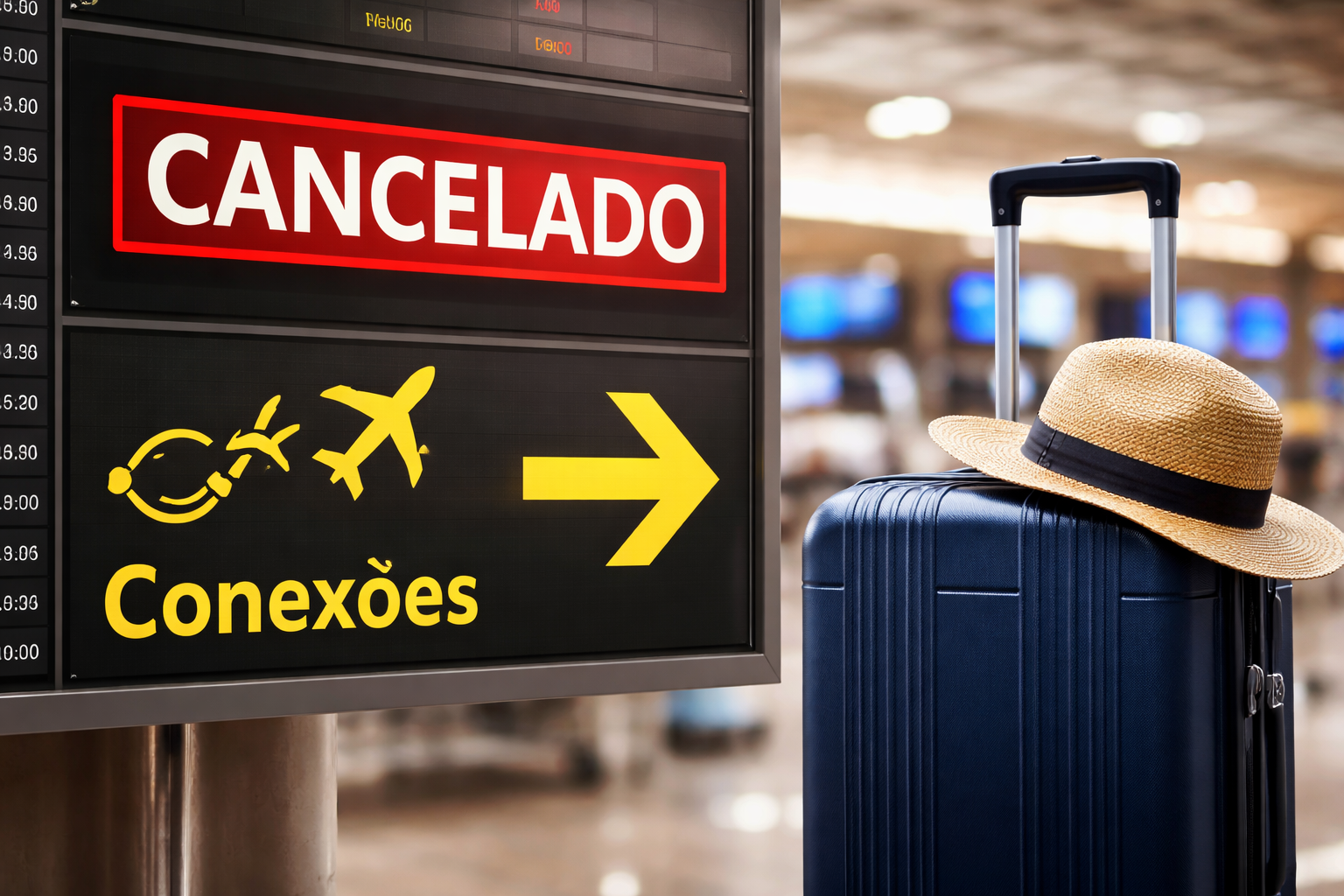 Voo cancelado em Campo Grande? Conheça direitos conforme tempo de espera, como pedir reembolso e o que fazer em 10 minutos. Guia completo ANAC.